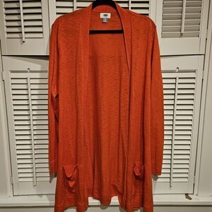 Old Navy Women's Bright Orange Cardigan